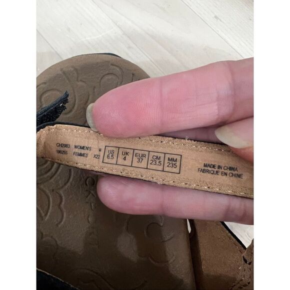 Rockport Women Ridge Black Sling Back Sandals Size 6.5 Flats Casual Comfort - Picture 9 of 12